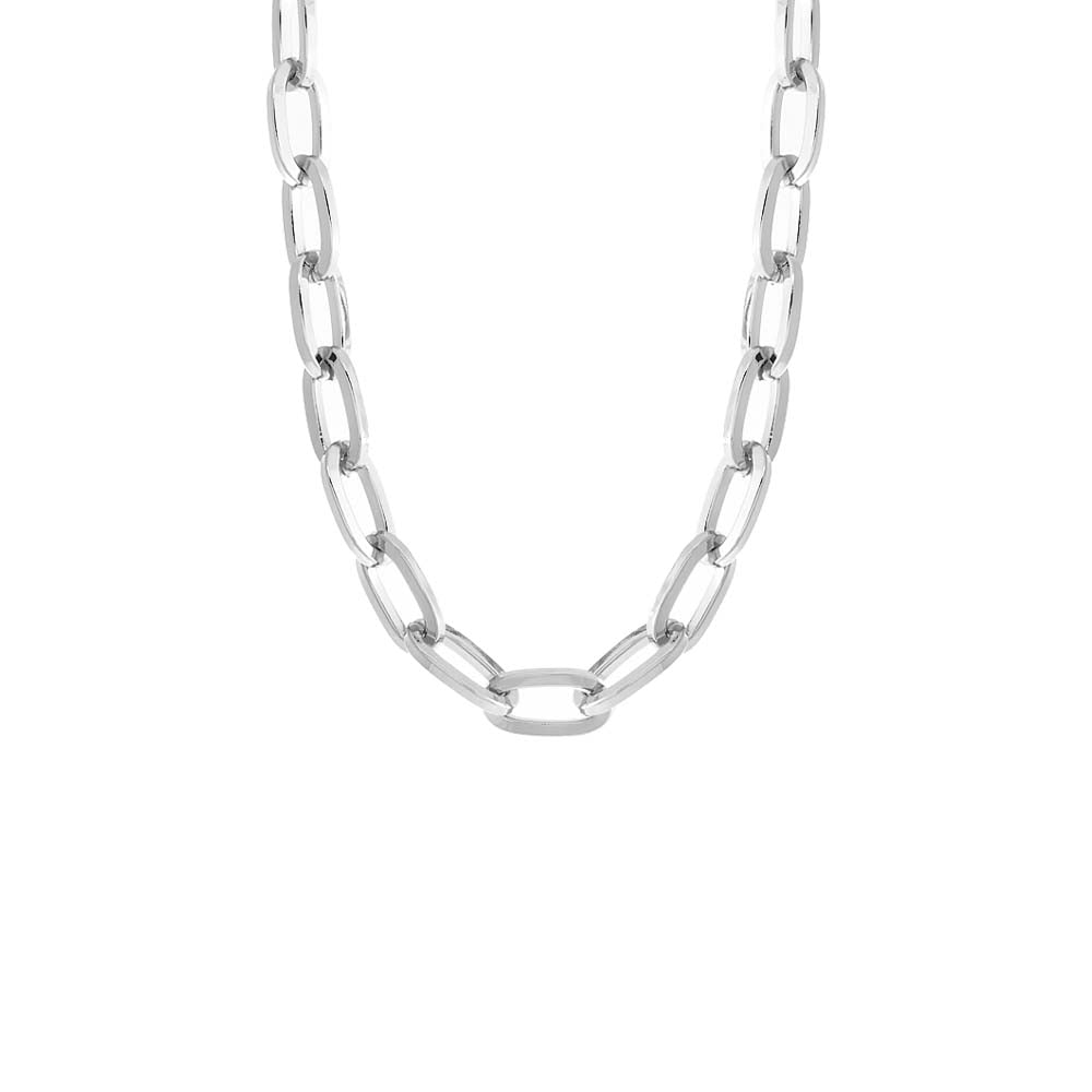 Round Elongated Chain Necklace by By Adina Eden