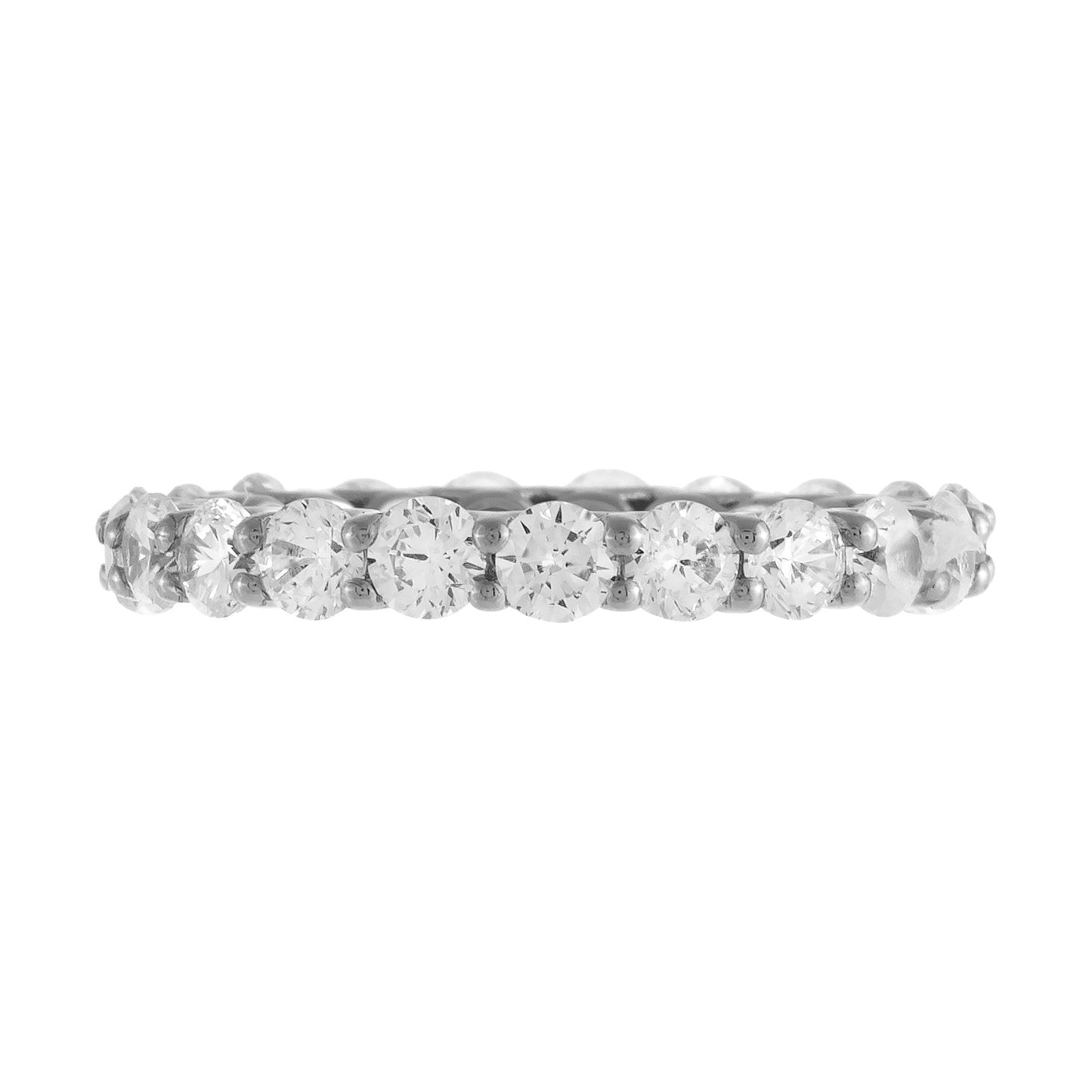 Round CZ Eternity Band by By Adina Eden