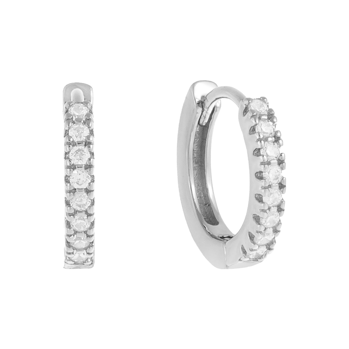 CZ Mini Huggie Earring by By Adina Eden