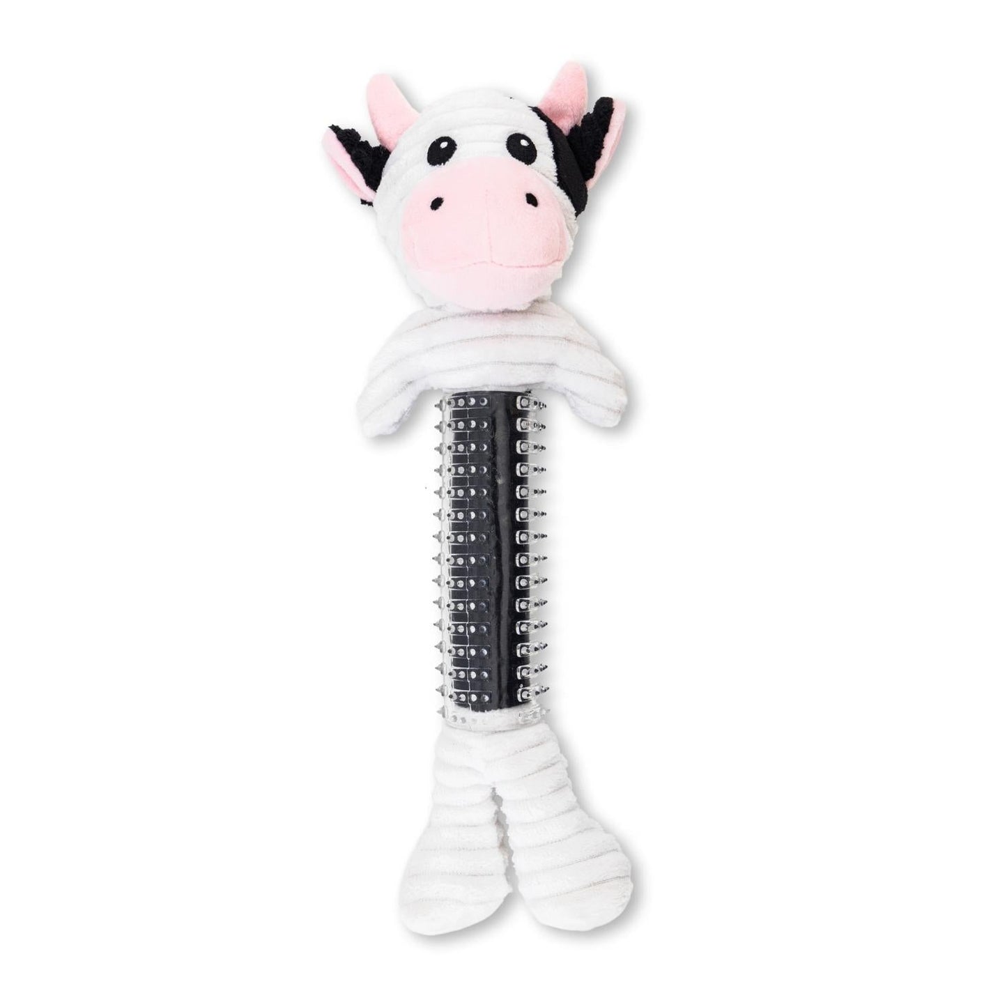 Cow Corduroy Plush Squeaking Dog Chew Toy