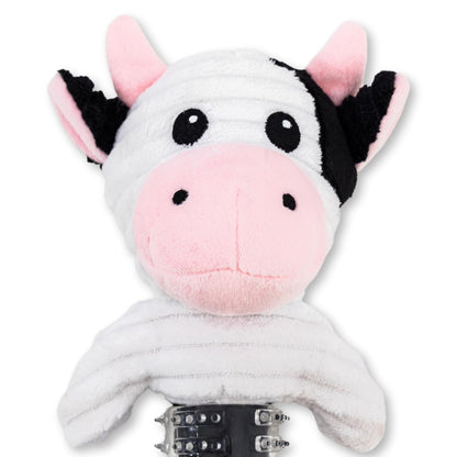 Cow Corduroy Plush Squeaking Dog Chew Toy