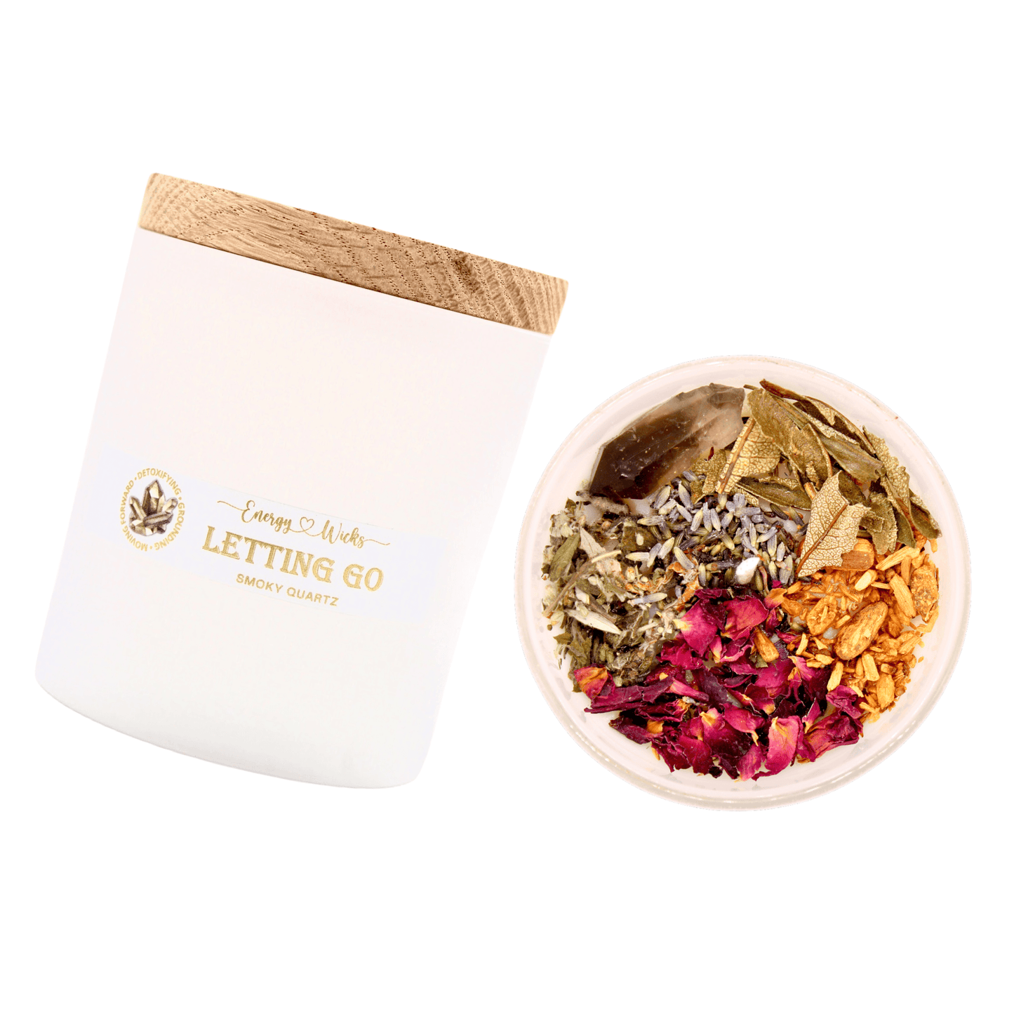 Letting Go Crystal Candle – Healing Candle for Emotional Release