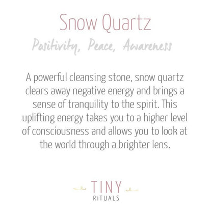 Snow Quartz Energy Bracelet by Tiny Rituals