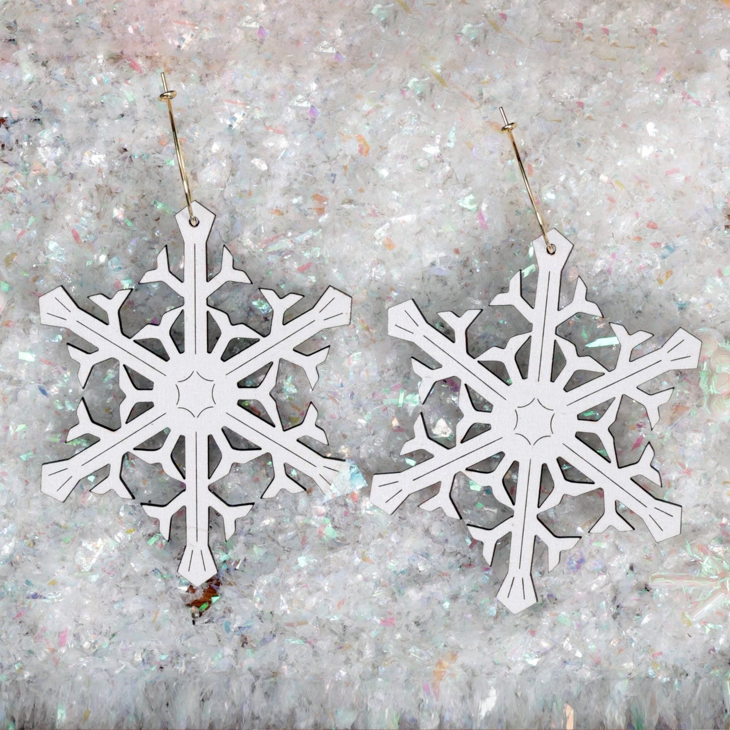 Snowflake Statement Hoops by LE CHIC MIAMI