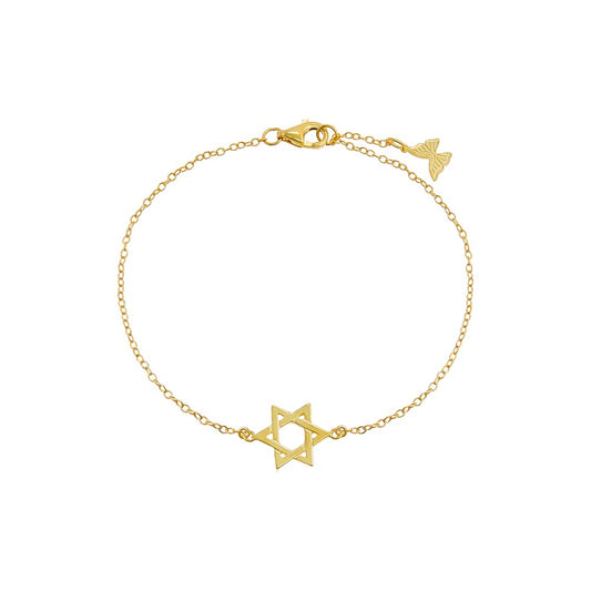 Solid Star Of David Bracelet by By Adina Eden