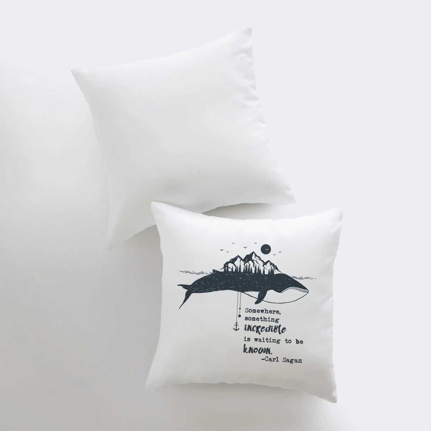 Somewhere Something Incredible is Waiting to be Known Throw Pillow