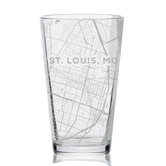 Saint Louis, MO Map Pint Glass