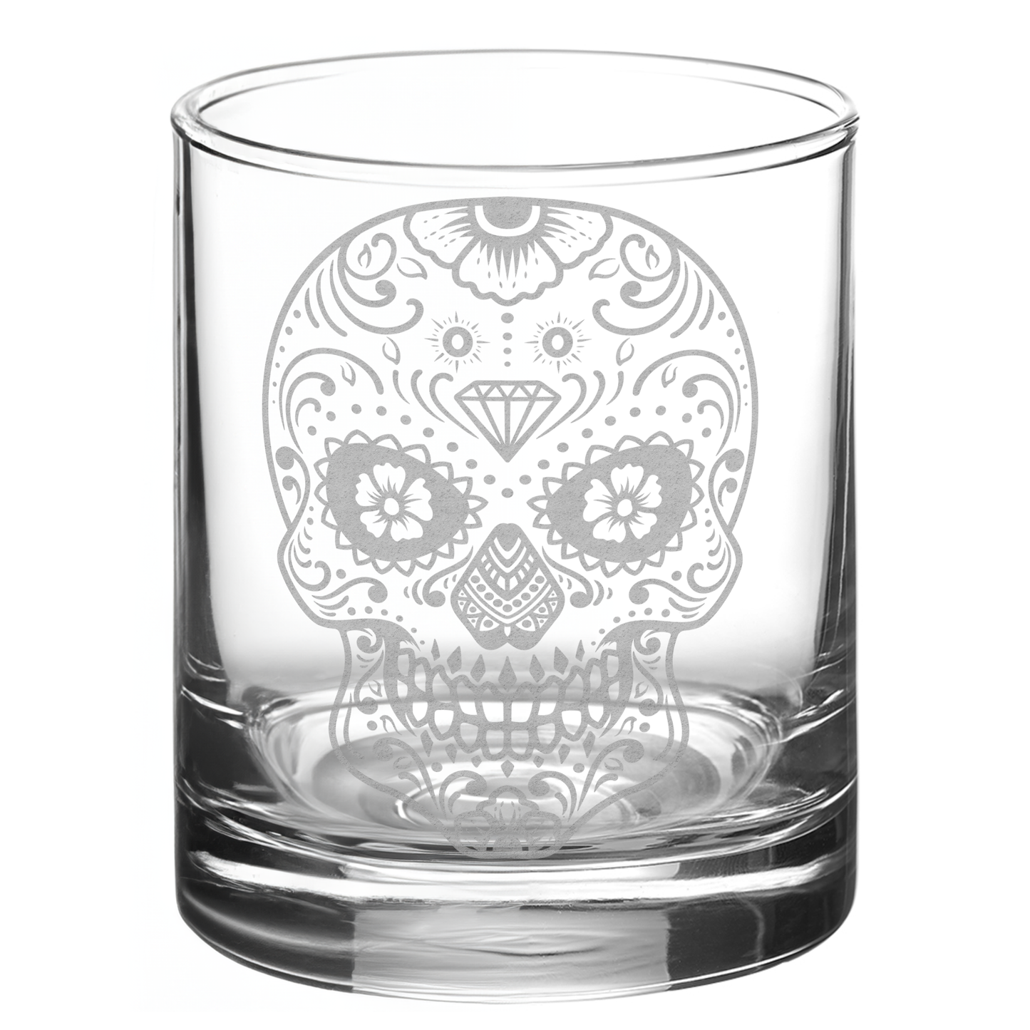 SUGAR SKULL Whiskey Glass by Lumengrave