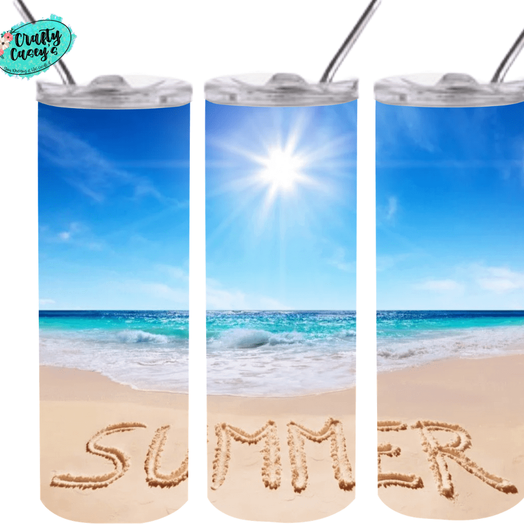 Summer Sandy Beach Tumbler