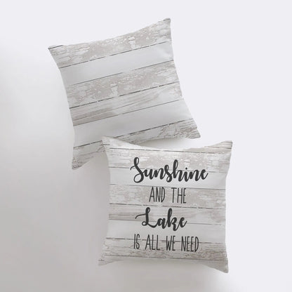 Sunshine and the Lake Throw Pillow