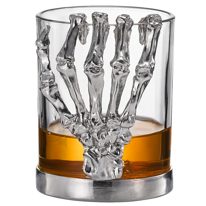 Skeleton Whiskey Glass Tumbler 10oz