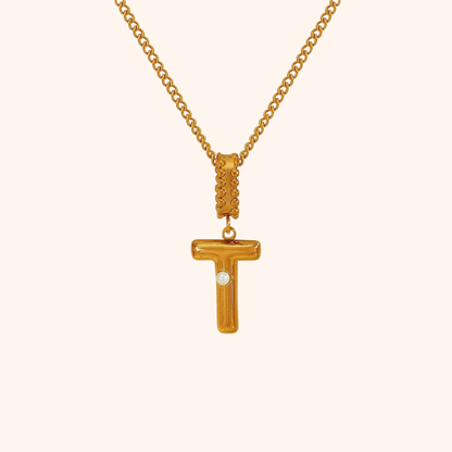 Pearl Initial Necklace