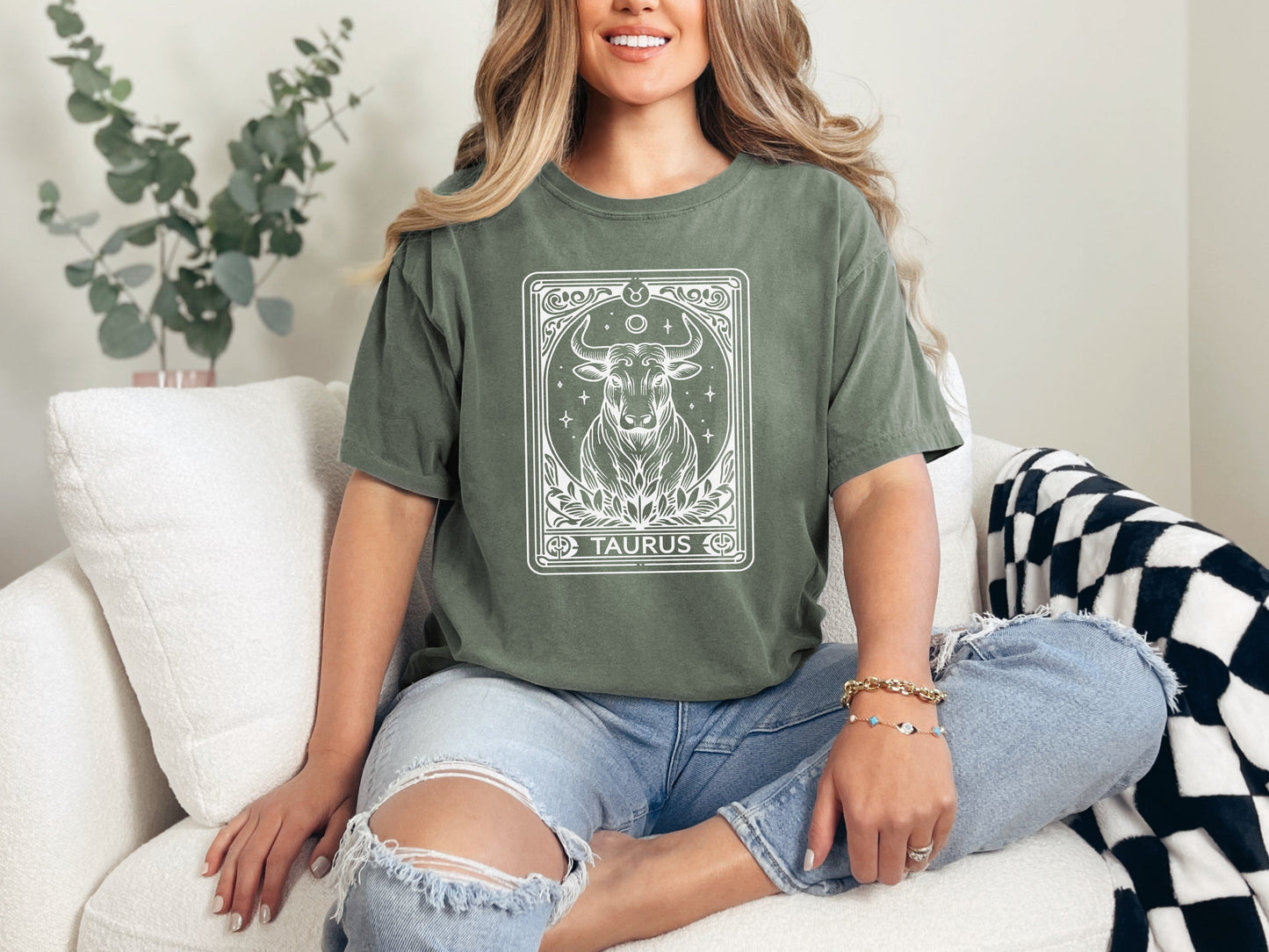 Zodiac Signs Tarot Card Graphic Tee by All The Right Perks LLC