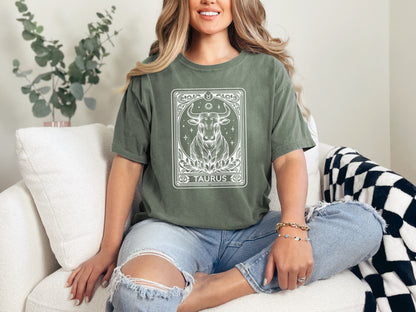 Zodiac Signs Tarot Card Graphic Tee by All The Right Perks LLC