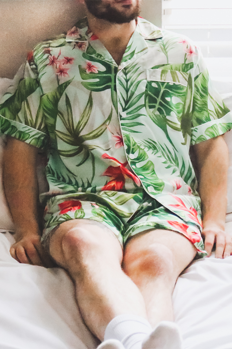 Men's Mint Tropical Pajama set by Spikes and Seams