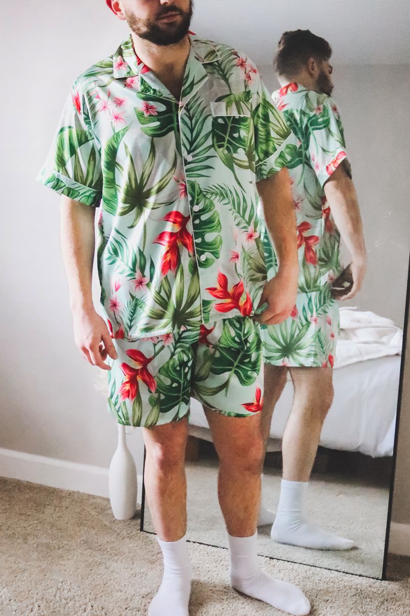 Men's Mint Tropical Pajama set by Spikes and Seams