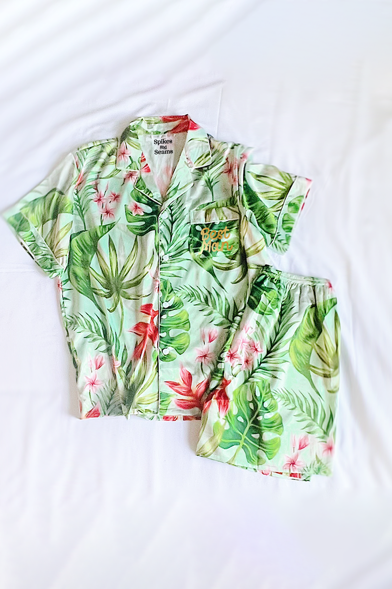 Men's Mint Tropical Pajama set by Spikes and Seams