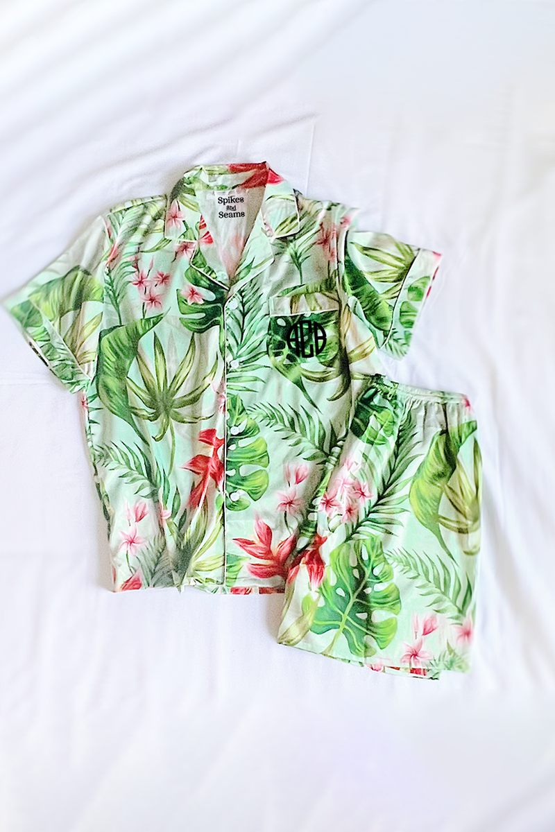 Men's Mint Tropical Pajama set by Spikes and Seams