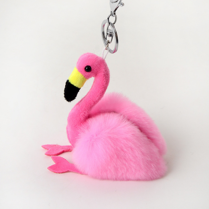 Fashion Flamingo Keychain Pendant: Luxurious and Trendy by Plushy Planet