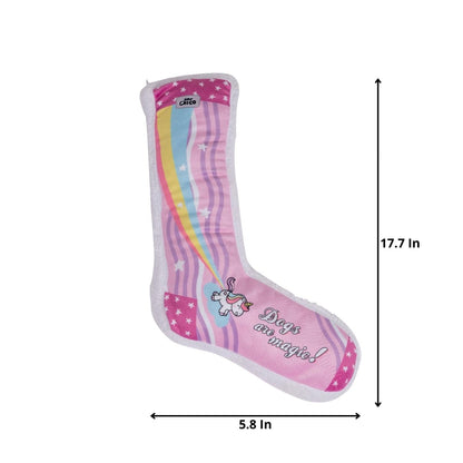 Plush Dog Toy Sock Combo (Unicorn and Squirrel)