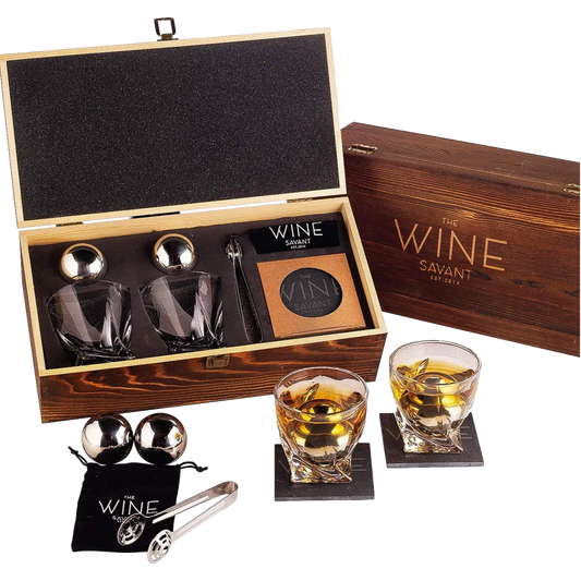 Whiskey Glass and Stones Gift Set