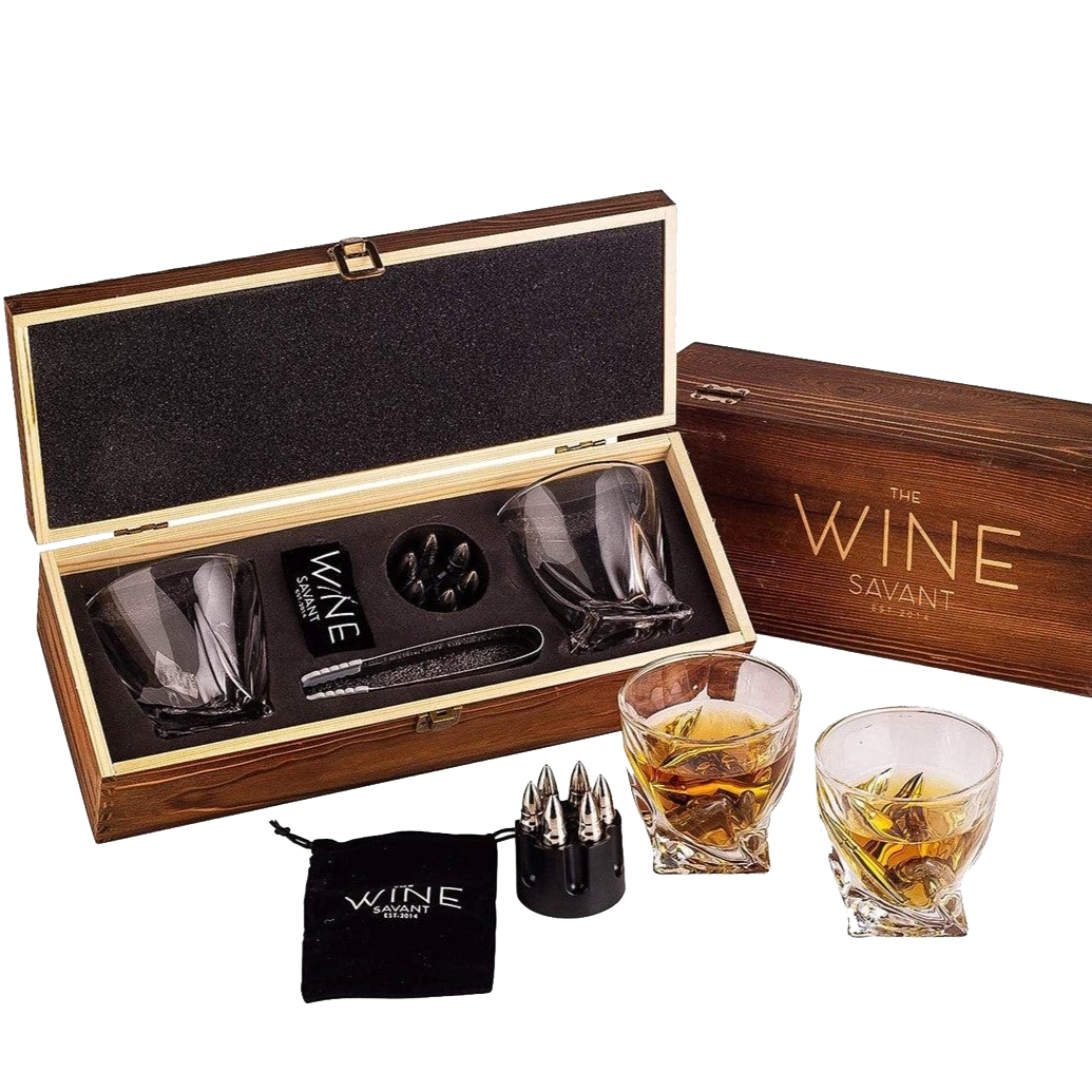 Bullet Stones Whiskey Glass Gift Set