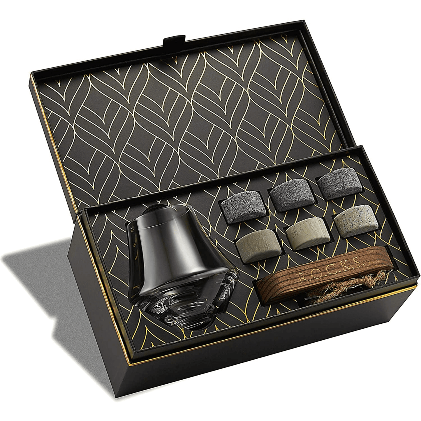 The Connoisseur's Set - Nosing Glass Edition by R.O.C.K.S. Whiskey Chilling Stones