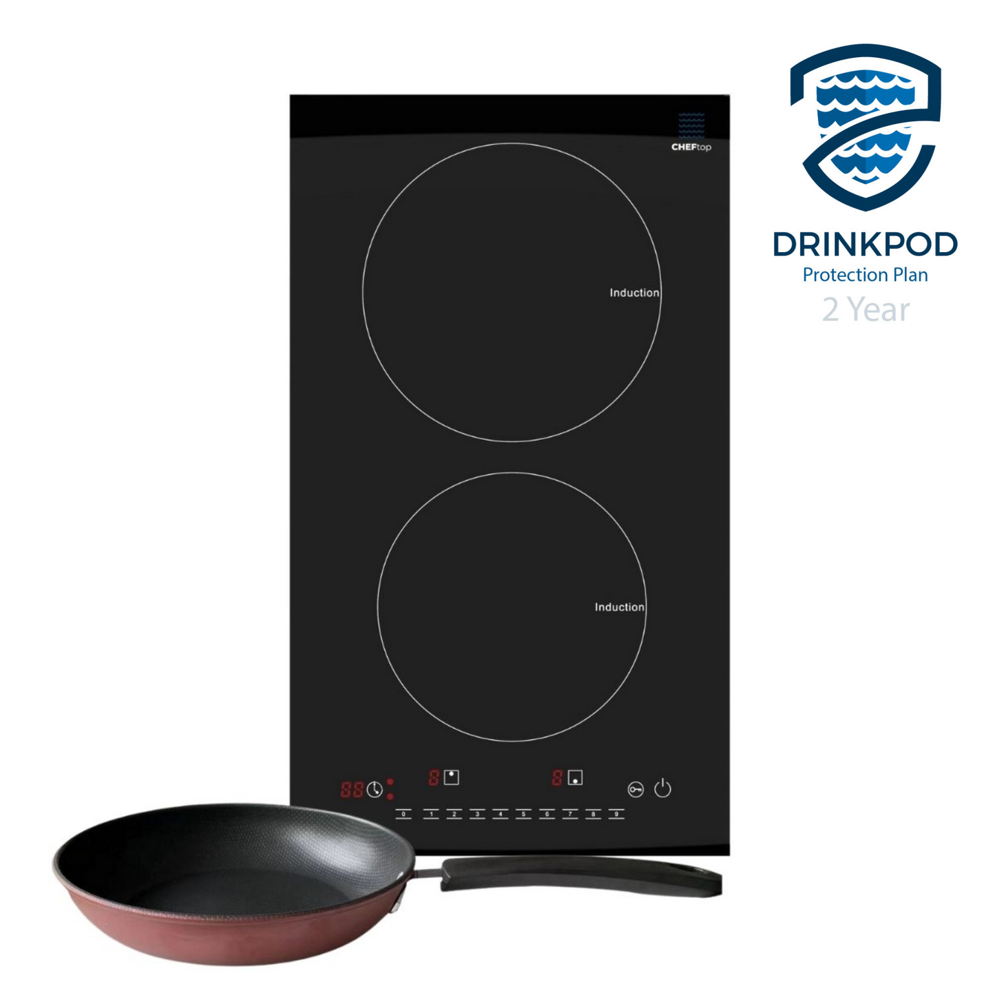 CHEFTop Pro - Dual Burner Induction Cooktop With Optional Induction Pan by Drinkpod