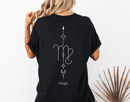 Zodiac Signs Minimalistic Graphic Tee by All The Right Perks LLC