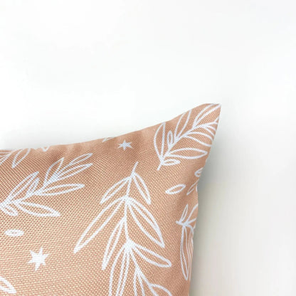 White Leaf Repeat Pattern | Throw Pillow Cover  | Baby Nursery Decor | Baby Shower Decorations | Nursery Pillow | Gift Ideas by UniikPillows