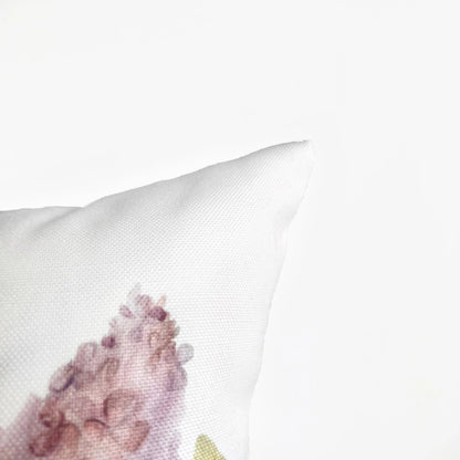 White and Purple Flowers Green Leaves | Spring Décor | Easter Decorative Pillow | Farmhouse Décor | Hand-Made Throw Pillow | UniikPillows by UniikPillows