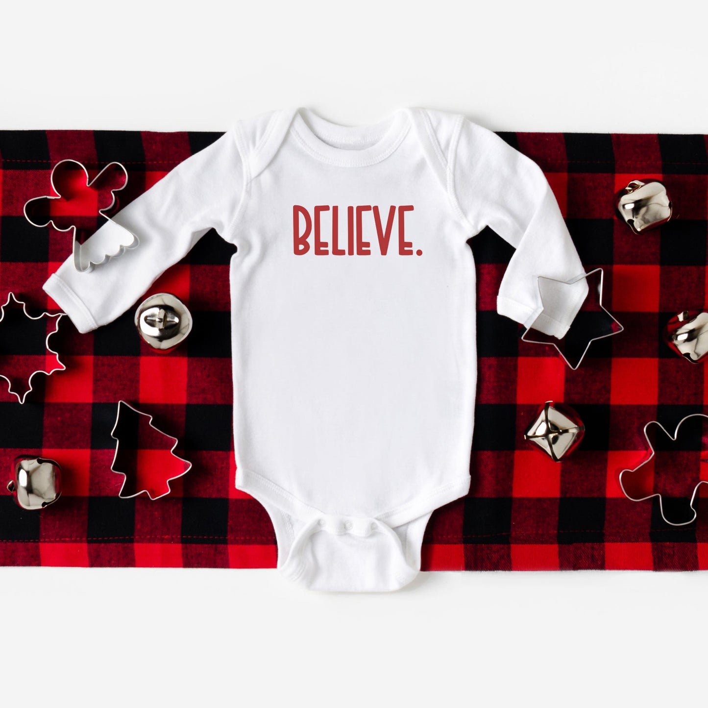 Believe Bold | Baby Graphic Long Sleeve Onesie by The Juniper Shop