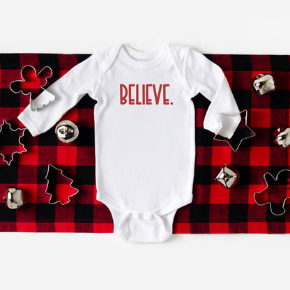 Believe Bold | Baby Graphic Long Sleeve Onesie by The Juniper Shop