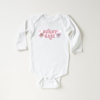 Bunny Babe Flower Baby Long Sleeve Onesie
