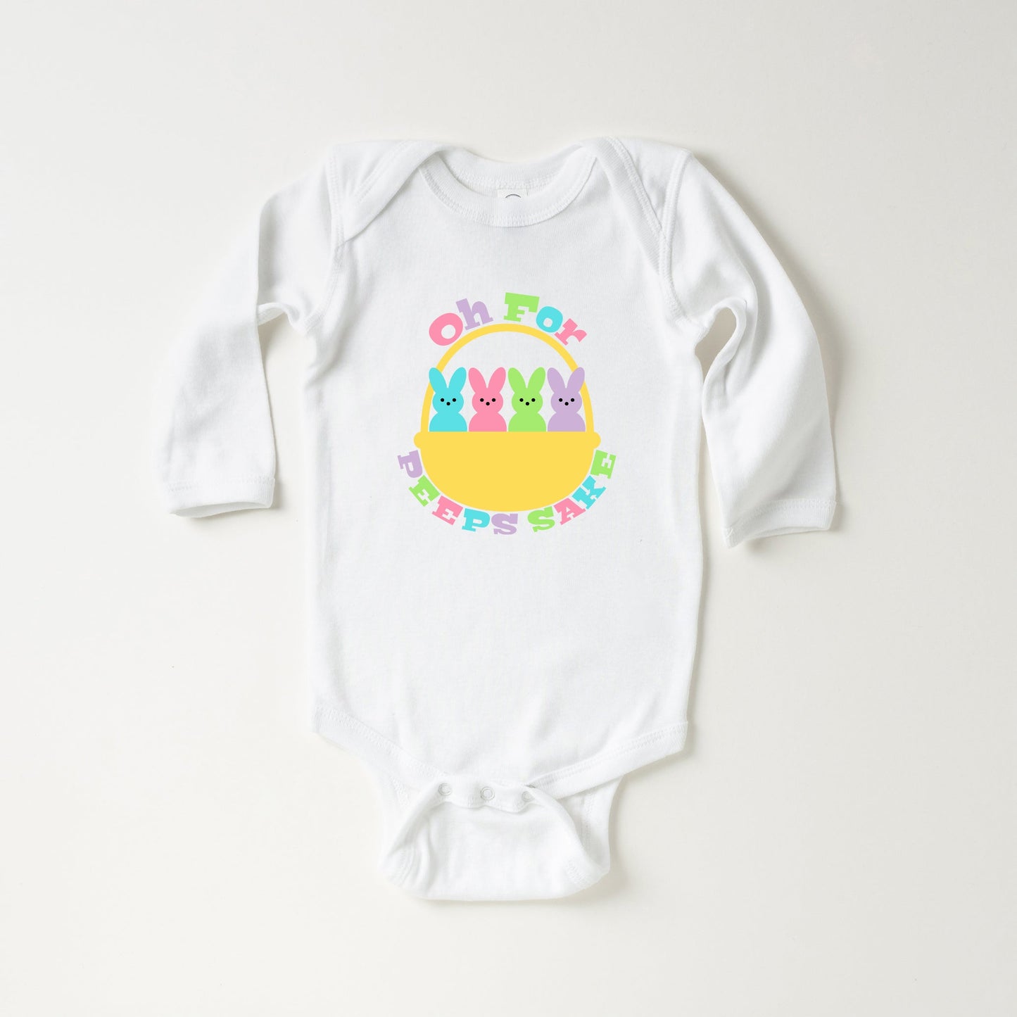 Oh For Peeps Sake Baby Long Sleeve Onesie