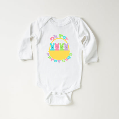 Oh For Peeps Sake Baby Long Sleeve Onesie