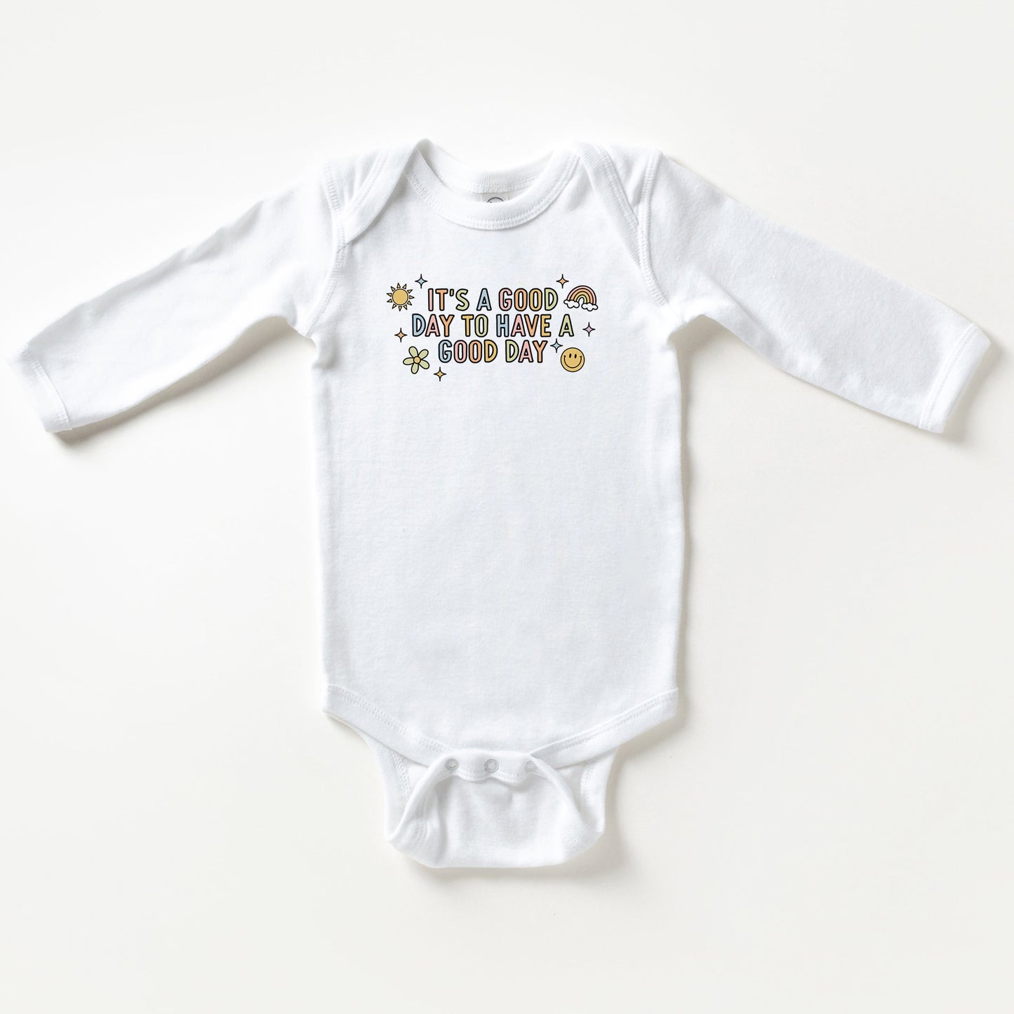 Good Day Colorful Baby Long Sleeve Onesie