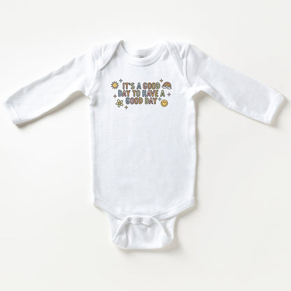 Good Day Colorful Baby Long Sleeve Onesie