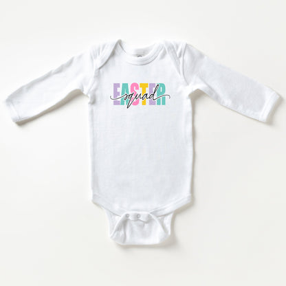 Easter Squad Colorful Baby Long Sleeve Onesie