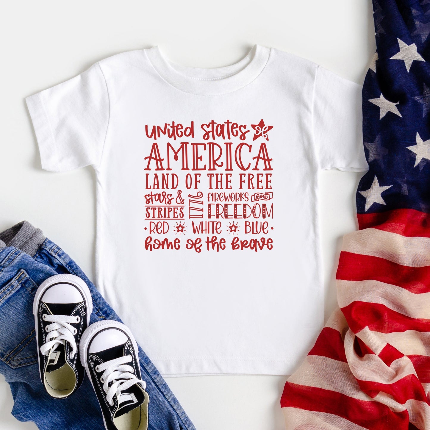 4th of July Subway | Toddler Short Sleeve Crew Neck by The Juniper Shop