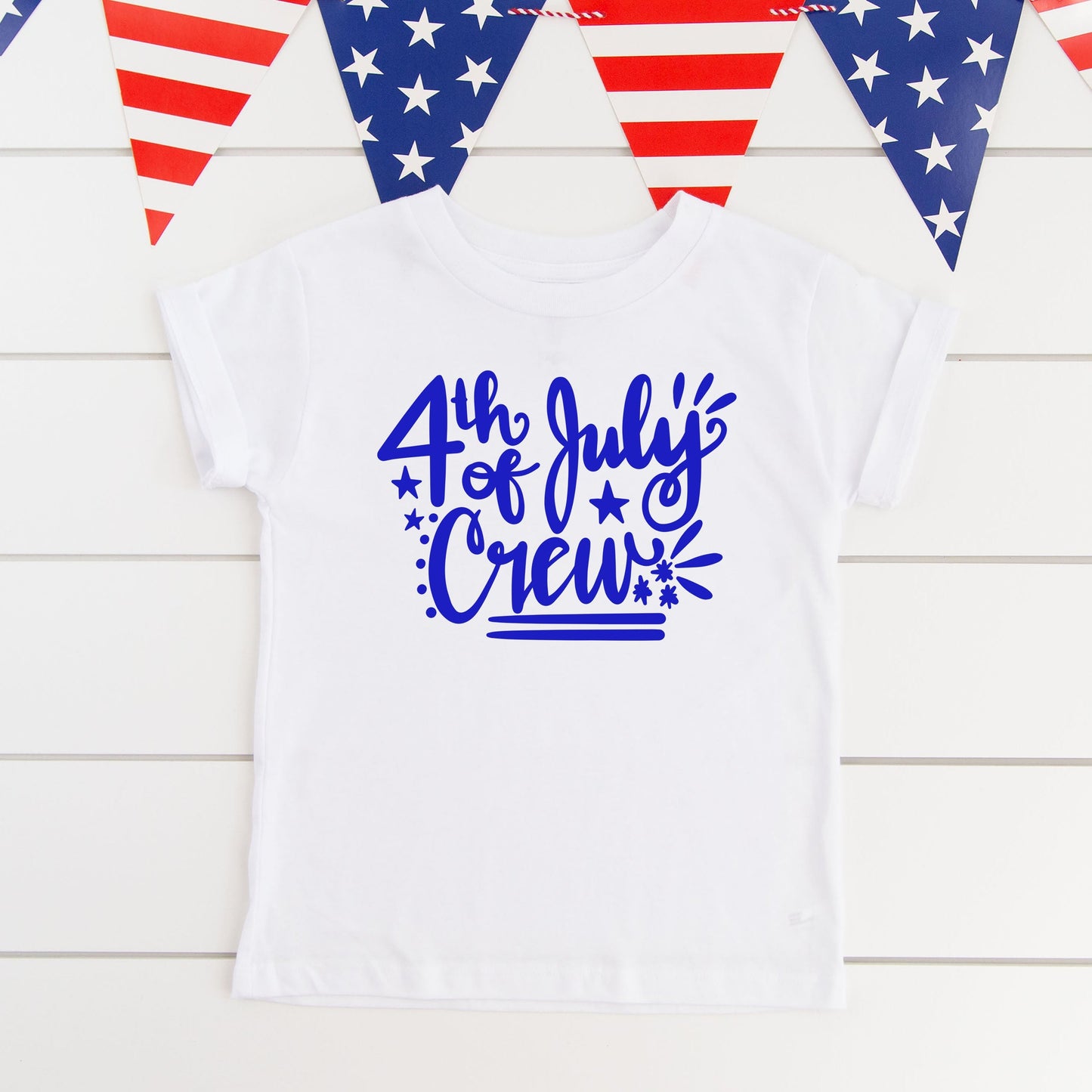 4th Of July Crew | Toddler Short Sleeve Crew Neck by The Juniper Shop