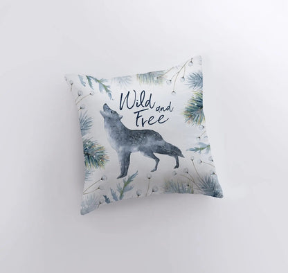 Wild and Free Wolf Pillow Cover | Wolf Decor | Throw Pillow | Animal Lover Gift | |Wilderness | Christmas tree | Christmas Gifts | Mom Gift by UniikPillows