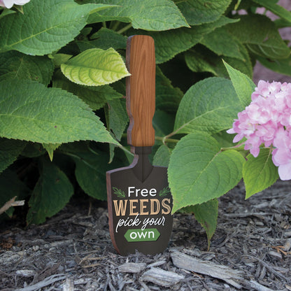 Free Weeds Pull Your Own Shovel Garden Sign by P. Graham Dunn