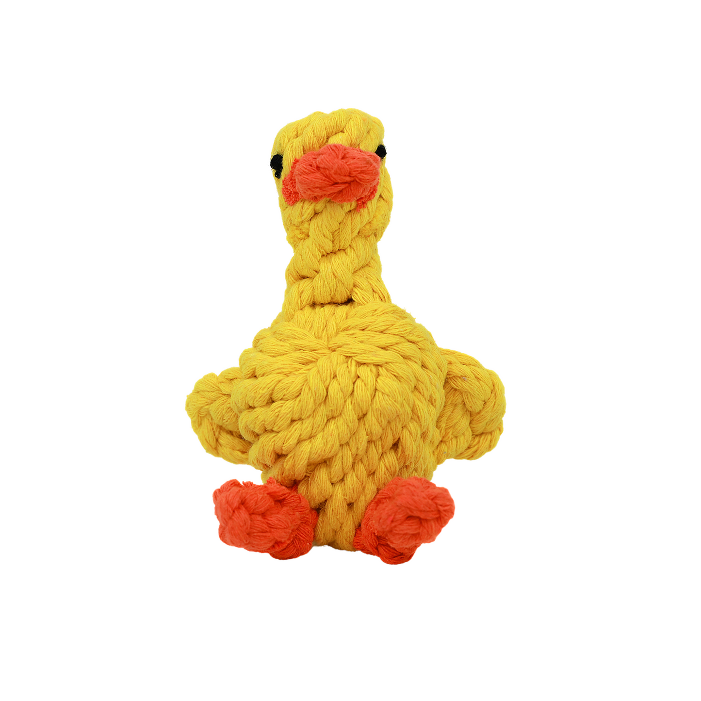 This cute yellow duck cotton rope weaving is a charming handmade creation. A must-have!