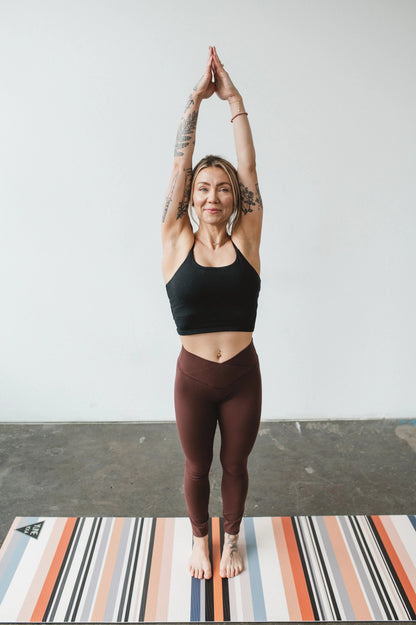 Yoga Mat | 6mm Thick | Multi Color Striped | Non-Slip | Eco Friendly | Yune Yoga | Eagles Rest - Yune Yoga