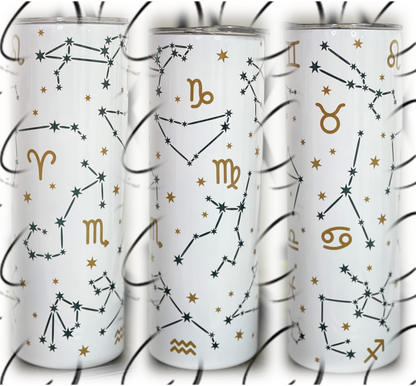 Zodiac Skinny Tumbler 20oz – Astrology Stainless Steel Travel Cup