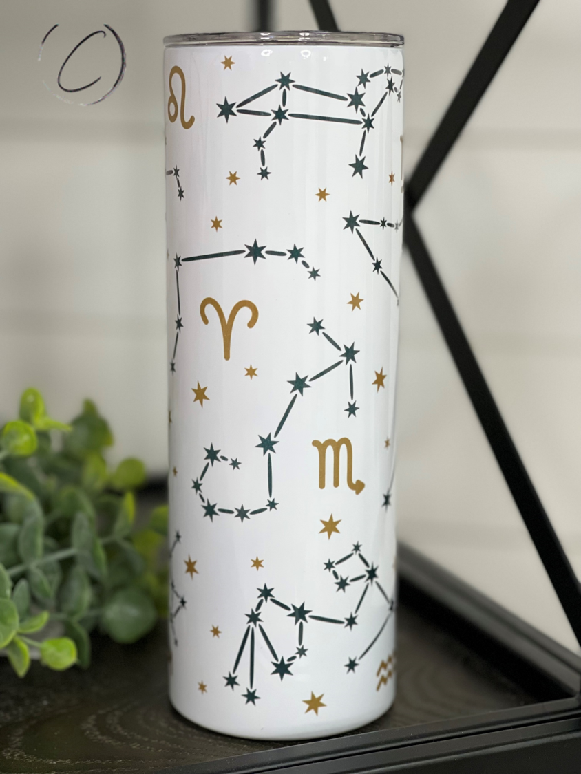 Zodiac Skinny Tumbler 20oz – Astrology Stainless Steel Travel Cup