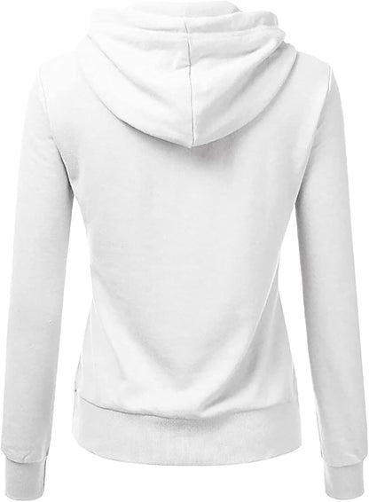 Women'S Fall Fashion Hoodies, plus Size Comfy Solid Sweatshirt Long Sleeve Pocket Athletic Hooded Pullover for Ladies