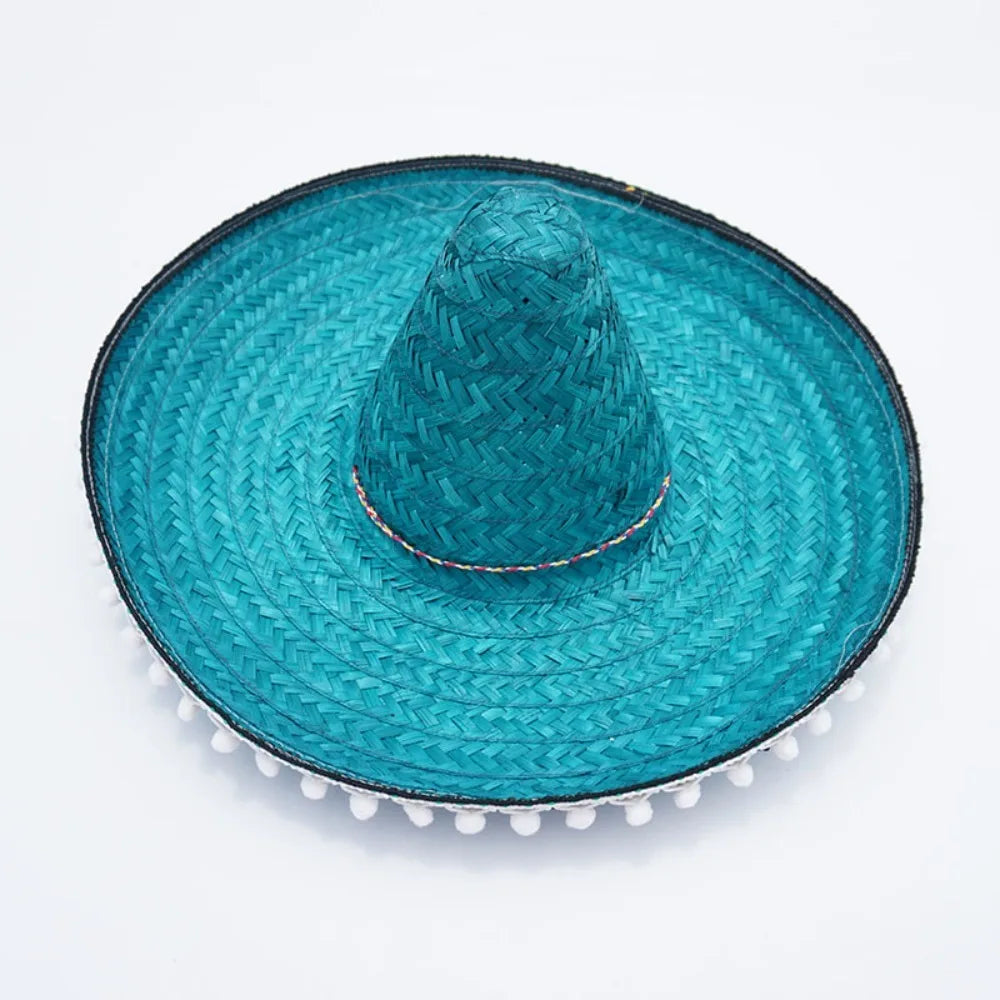 Sombrero Mexican Party Hat Summer Party Halloween Sun Hat Colorful Wide Brim Decor Straw Hats Outdoor