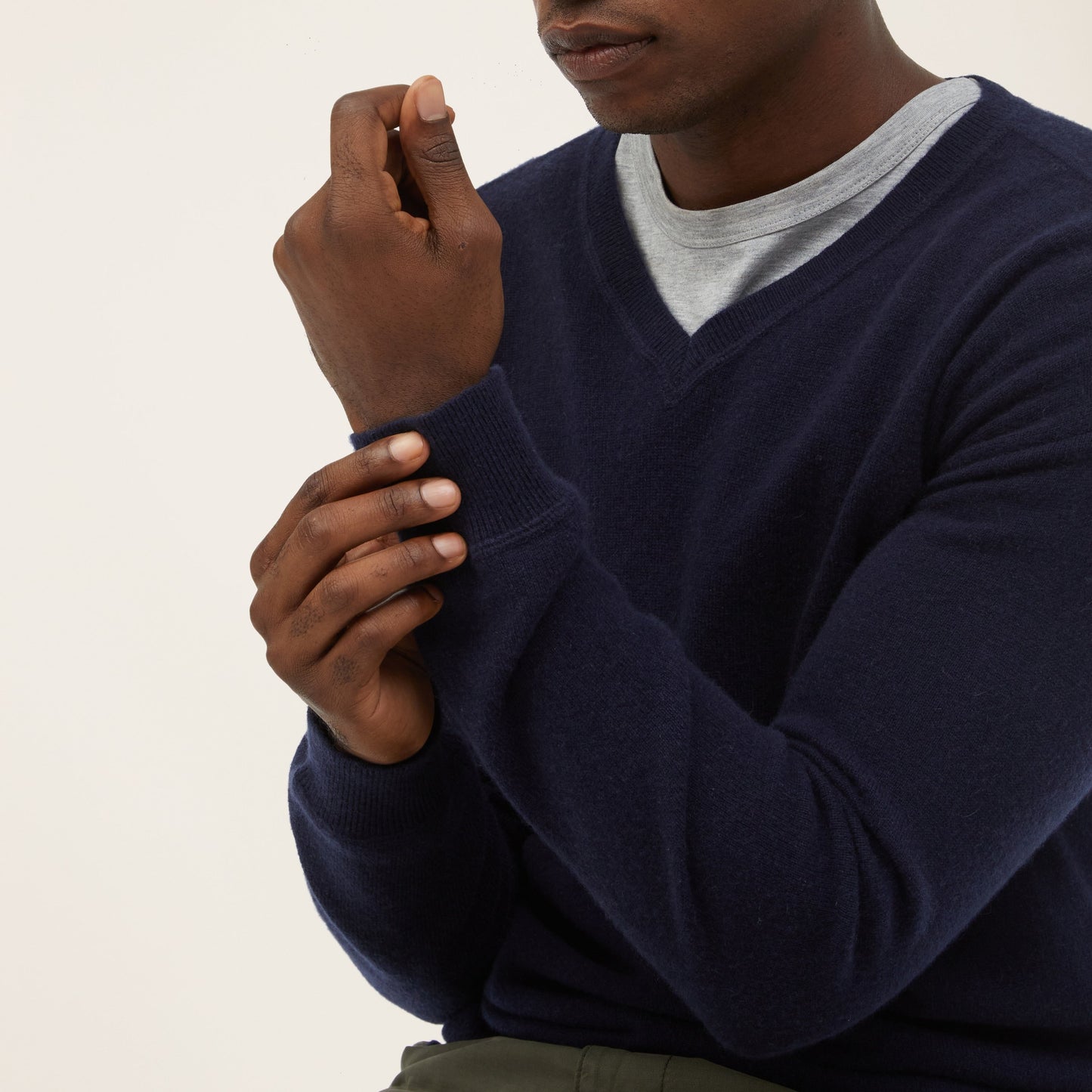 Liam Cashmere V-Neck Sweater by Italic